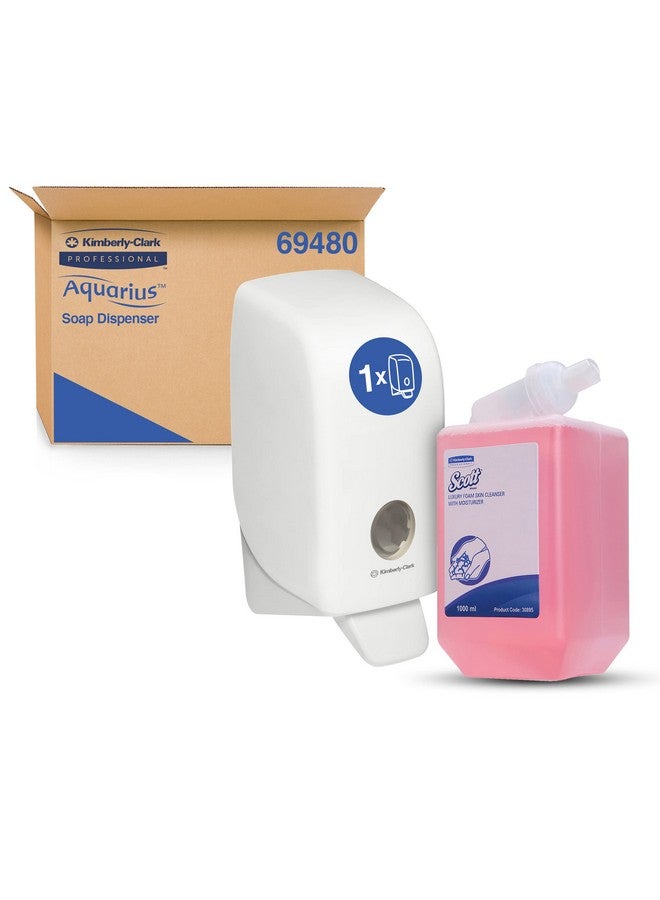 Kimberly-Clark Professional® Aquarius® Handwash/Foam Soap/Sanitiser Dispenser Combo with Scott® Luxury Foam Soap Refill (1L) (69480B) - Image 1