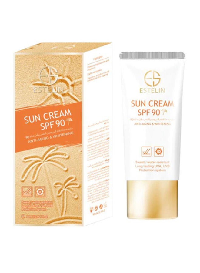 إستيلين كريم تفتيح البشرة ومكافحة علامات التقدم في السن مع عامل حماية من الشمس بدرجة 90 متعدد الألوان 60ملليلتر