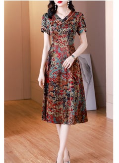 MEDNEST Temperamental And Fashionable Thin Short-sleeved Printed Dress  - Image 2
