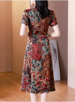 MEDNEST Temperamental And Fashionable Thin Short-sleeved Printed Dress  - Image 5