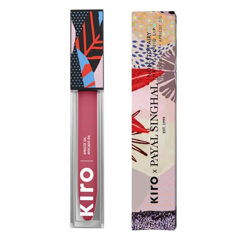 KIRO Non-stop Airy Matte Liquid Lip - Rose Blush(5 ml)| Transferproof I Waterproof lipstick Long Lasting I Apricot & Avocado Oil | 100% Vegan | 5ml | No Parabens, No Toxins