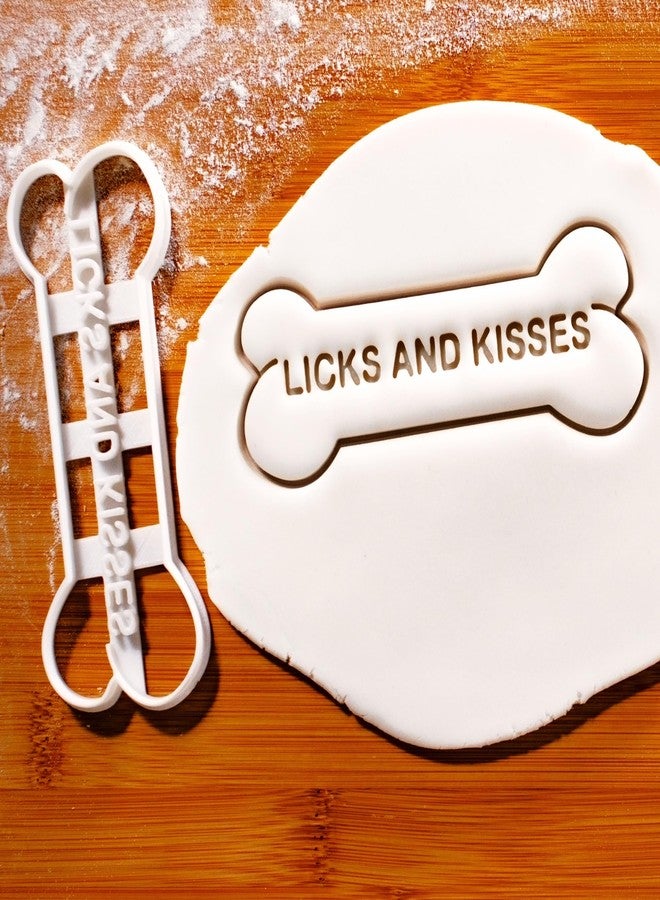 BAKERLOGY LICKS AND KISSES Dog Bone Cookie Cutter - Detailed Biscuit Cutter Design for Baking and Crafts, ideal on fondant, dough, clay - Image 2