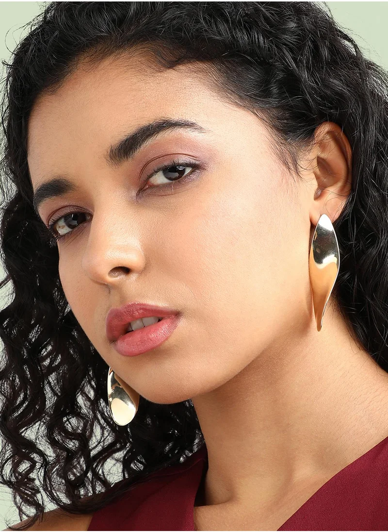 SOHI Abstract Minimal Drop Earrings