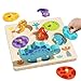 EDUTREE Wooden Toddler for Puzzle 24 Dinosaur Matching Eggs Peg Puzzles Preschool Learning Educational Montessori Toys for 2 3 4 Year Old Boys Girls - Image 2