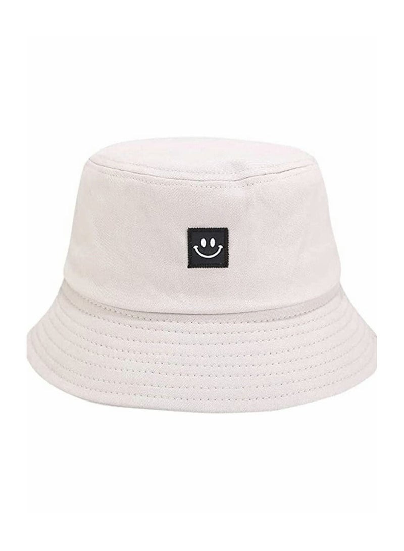SYOSI Hat Summer Travel Bucket Beach Sun Fishing Hat Smile Face Visor Unisex Fashion Fisherman Cap - Image 1