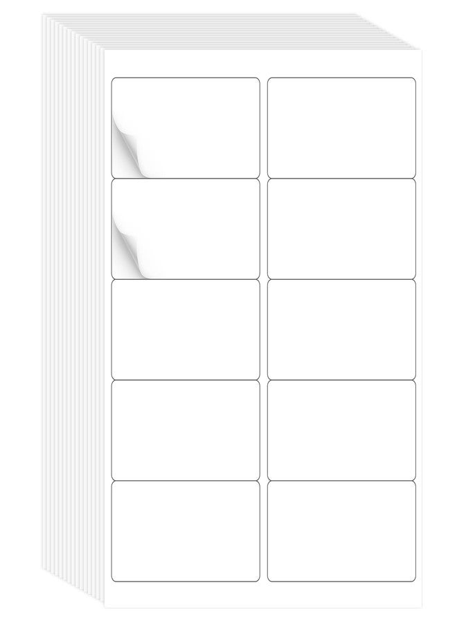 L LIKED 2" x 4" Mailing Labels 100 Sheets, Printable White Sticker Labels, Laser/Inkjet Printing - Matte, 10 per Sheets (1000 Labels) - Image 1