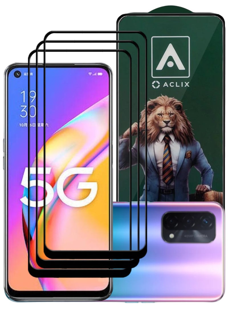 ACLIX 3 Pieces Antistatic ESD Dustproof Premium Quality High Definition Tempered Glass Screen Protector Designed For Oppo A93 5G - Image 1