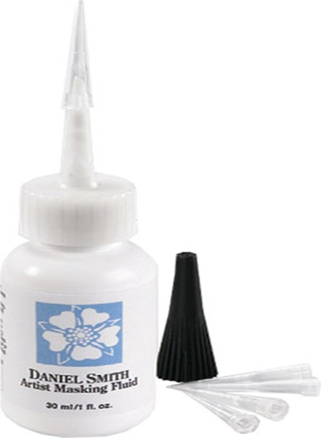DANIEL SMITH 1oz Bottle with 5 Applicator Tips, Artist Masking Fluid, 284075001 , White - Image 1