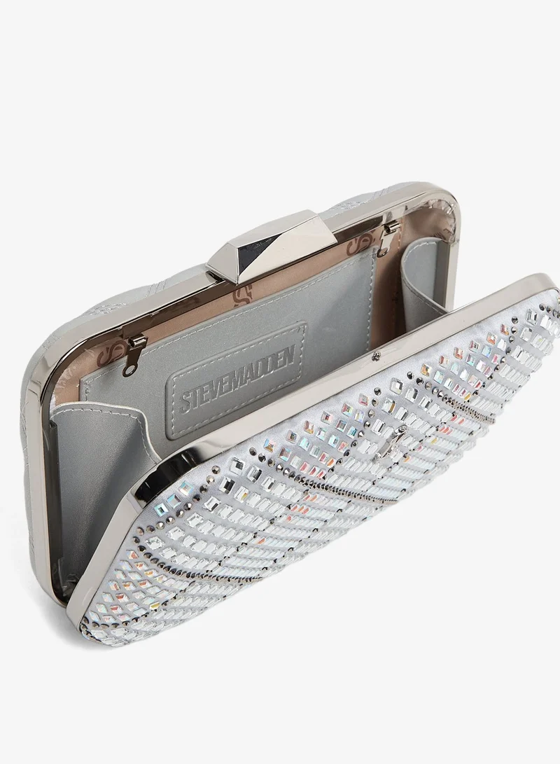 STEVE MADDEN SILVER Steve madden badelaid women's silver clutch for Women | Best Price UAE