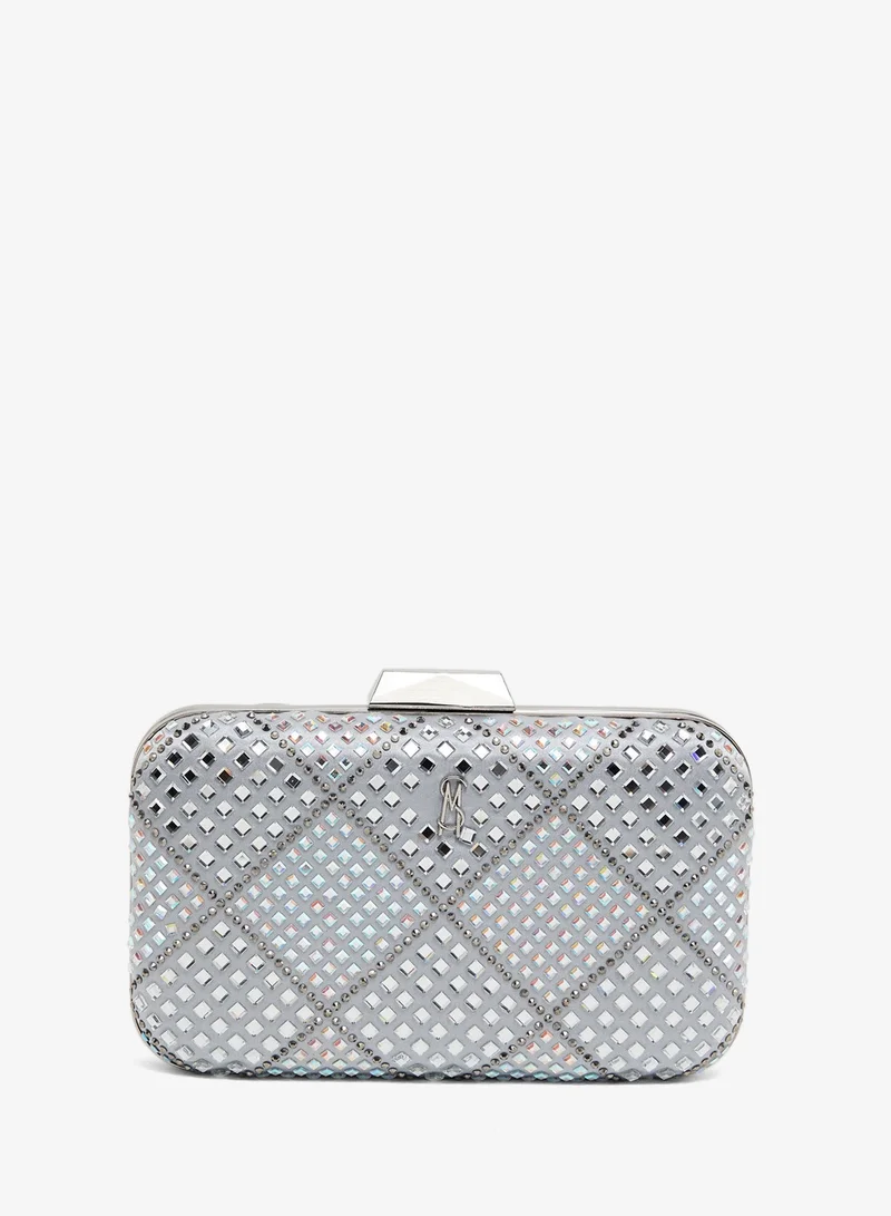 STEVE MADDEN SILVER Steve madden badelaid women's silver clutch for Women | Best Price UAE