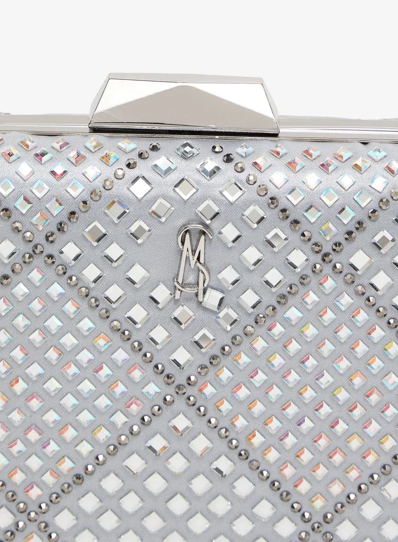 STEVE MADDEN SILVER Steve madden badelaid women's silver clutch for Women | Best Price UAE