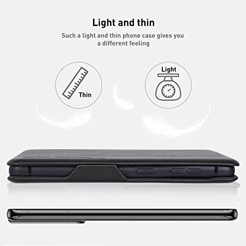 PULOKA Pu Leather Flip Wallet Cover | Handmade Premium Cover Case With Magnetic Closure And Credit Cards Slots | Wallet Flip Case Compatible With Samsung Galaxy S22 5G (6.1 Inches) Black - Image 5