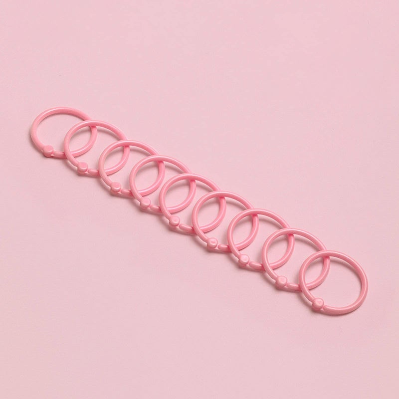 حلقات ربط زرقاء متوسطة مرنة وفضفاضة للمفاتيح والبطاقات والكتب للمدرسة والمنزل والمكتب - Image 4