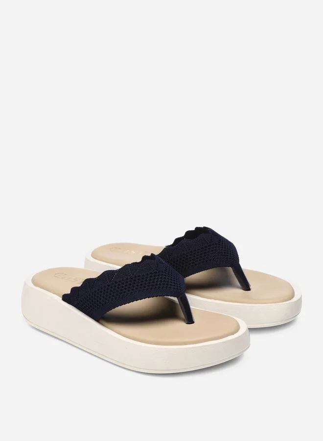 GNIST Knitted Strap Thong Slippers by Styli