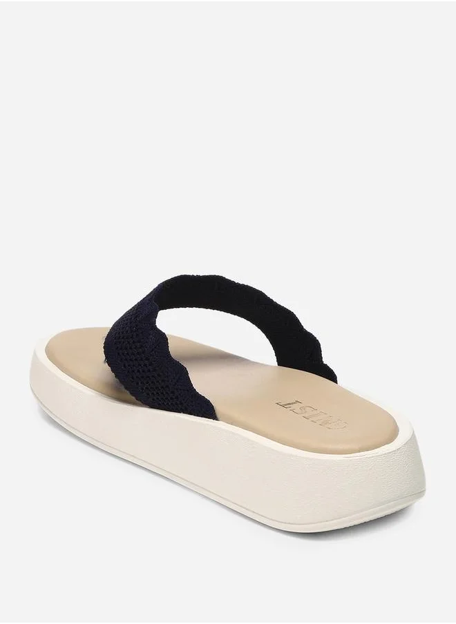 GNIST Knitted Strap Thong Slippers by Styli