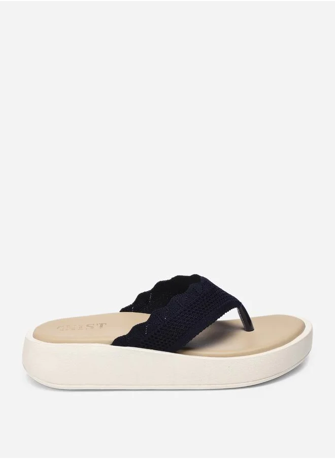 GNIST Knitted Strap Thong Slippers by Styli