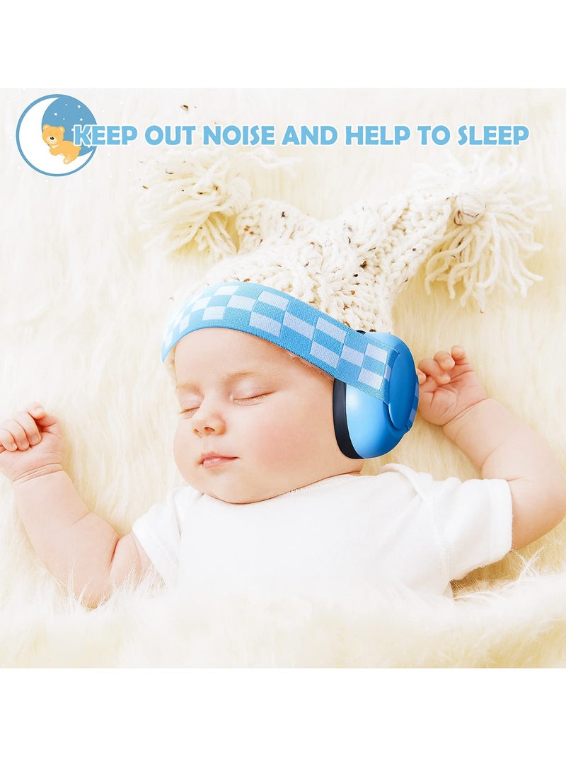 KASTWAVE Baby Earmuffs, 2-24 Months Adjustable Baby Ear Protection Earphones Noise Reduction Earmuffs with Cloth Bag Soundproofing for Newborns (blue)  - Image 5
