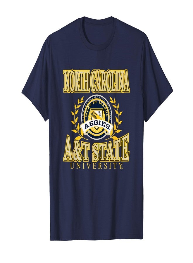 North Carolina A&T Aggies Laurels Navy Officially Licensed T-Shirt Small