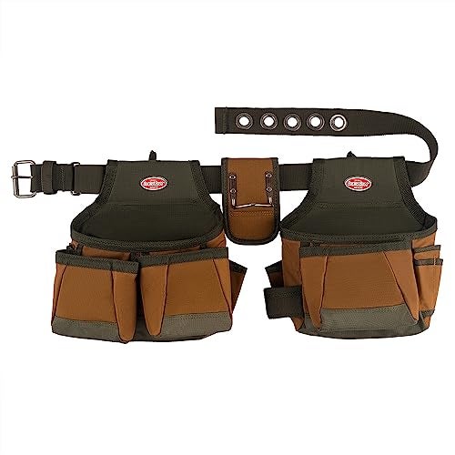 Bucket Boss 50200 Two Bag Tool Belt in Brown - Image 1