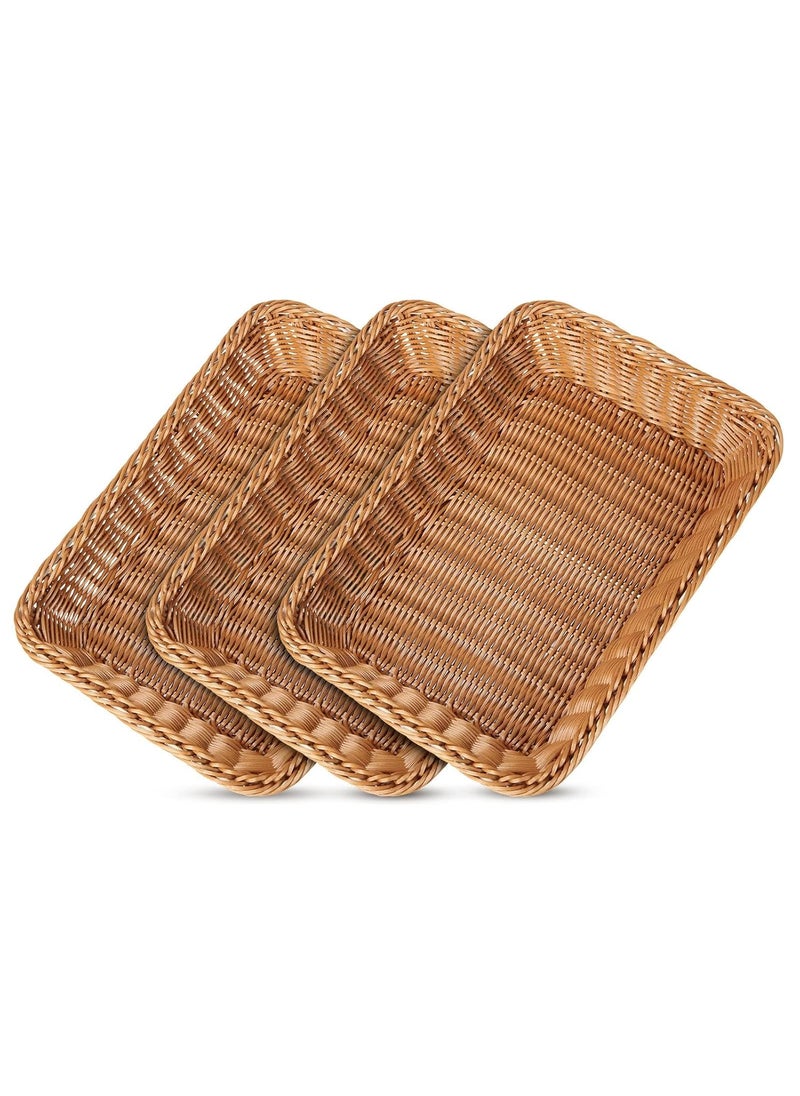 SWSHIV - SWSHIV Shelf Baskets Bread Baskets for Organizing Stackable Picnic Basket Bread Storage Baskets Rectangular Storage Basket for Restaurant Food Serving Home Kitchen 1 PCS - Image 1