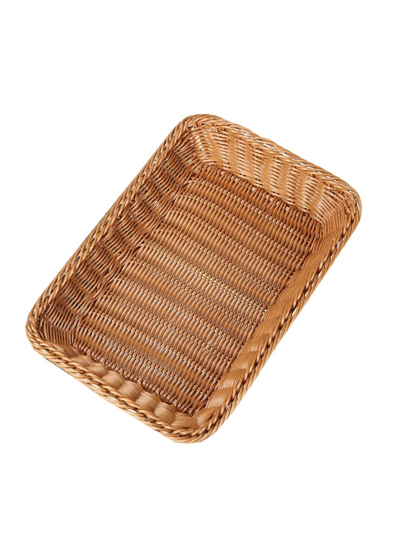 SWSHIV - SWSHIV Shelf Baskets Bread Baskets for Organizing Stackable Picnic Basket Bread Storage Baskets Rectangular Storage Basket for Restaurant Food Serving Home Kitchen 1 PCS - Image 1
