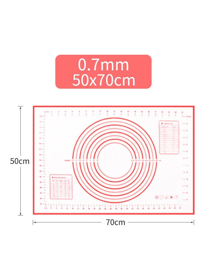 Waterproof Silicone Baking Mat White/Red 50x70cm - Image 5