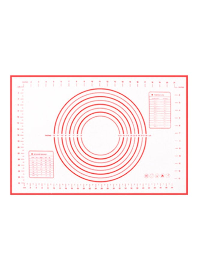 Waterproof Silicone Baking Mat White/Red 50x70cm - Image 1