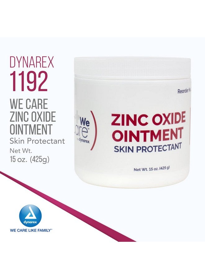 Dynarex Zinc Oxide Ointment, Soothes, Prevents, and Relieves Diaper Rash, Chaffed Skin, and Irritation, White, 1 Count - 15 oz. Jar of Ointment - Image 1