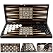 PARK & OZ ParkOz Pearl Premium Turkish Backgammon and Checkers Set 19 Inch Handmade 2 in 1 Wooden Board Game with Glossy Finish Luxury Checkers and Dice Travel Friendly and Foldable - Image 2