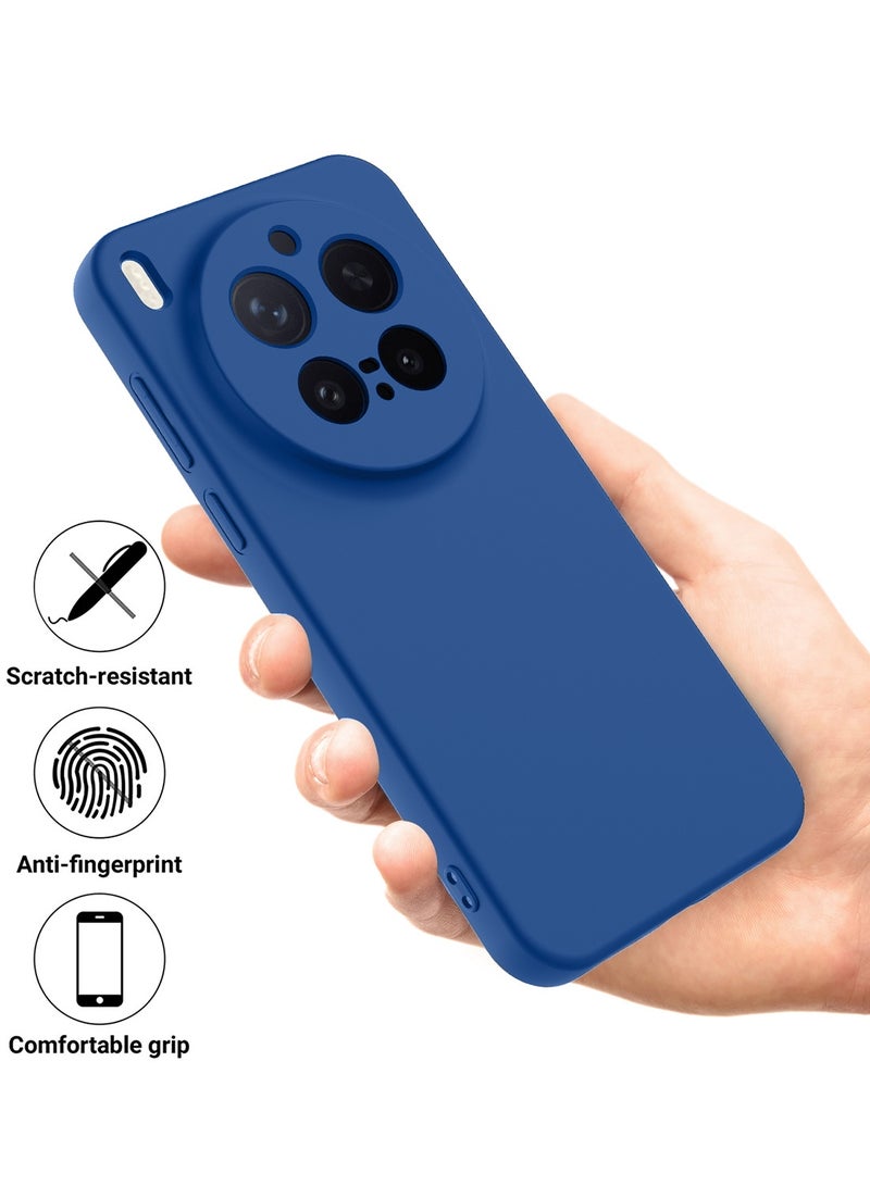 دبليو تيك غطاء حماية من السيليكون السائل الناعم لهاتف vivo X300 Pro 5G 2025 (MCRPSN) - أزرق كحلي - Image 2