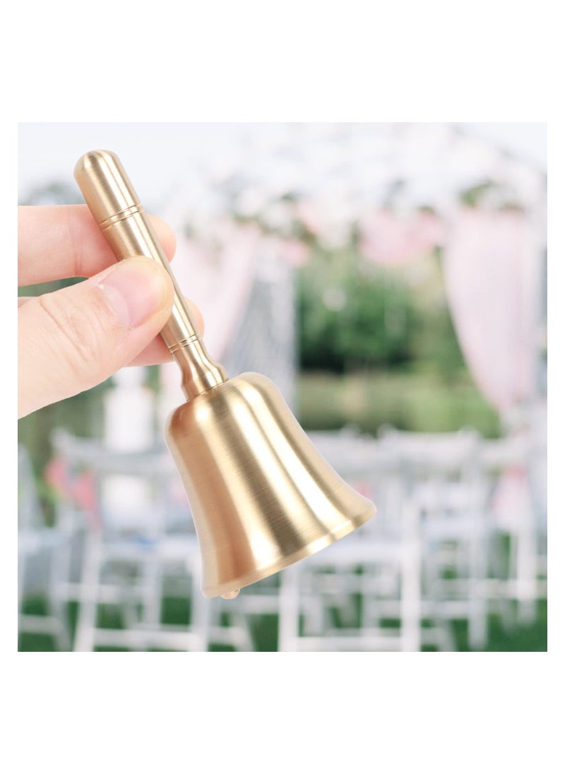 KASTWAVE Traditional Style Hand Bell, Kids and Adults Game Call Bell, Extra Loud Solid Brass Handbells use for School, Church, Hotel and Wedding Service  - Image 4