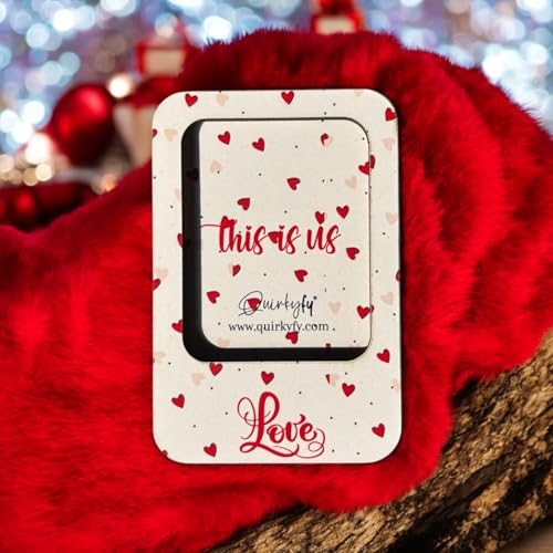 Quirkyfy Personalized Valentine Photo Frame Fridge Magnets Pack of 2 | Digitally Printed | Photo Frame | Magnets (4x3 inches) | Valentine Gifts Gifts for Him | Photo Magnets - Image 3