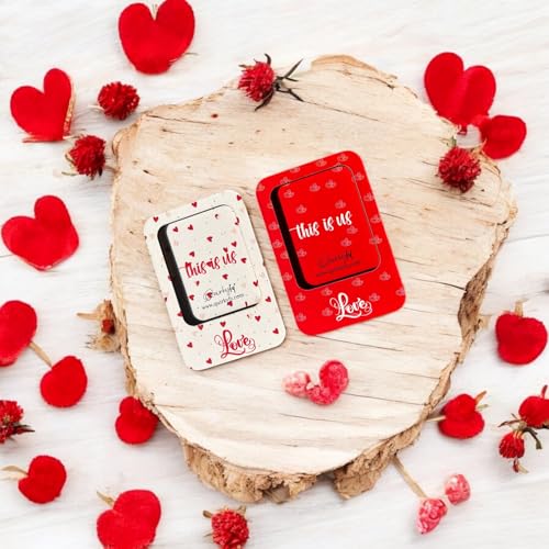 Quirkyfy Personalized Valentine Photo Frame Fridge Magnets Pack of 2 | Digitally Printed | Photo Frame | Magnets (4x3 inches) | Valentine Gifts Gifts for Him | Photo Magnets - Image 5