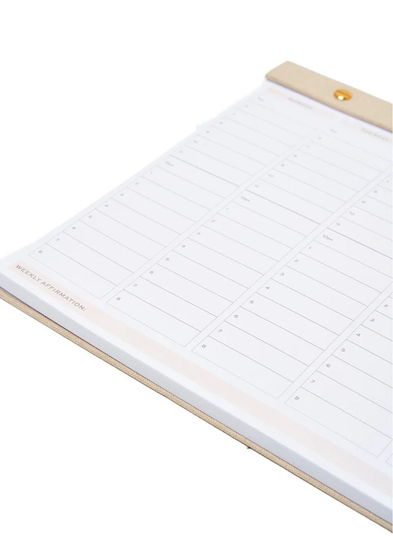 Prickly Pear Achievher A4 Ecru Linen Weekly Planner