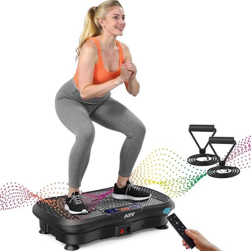 AXV Vibration Plate Platform Exercise Machine Fitness Vibrating Shaking Full Body Shaker Workout Vibrate Stand Shake Board Sport Gym for Weight Loss Lymphatic Drainage for Women Men - Image 1
