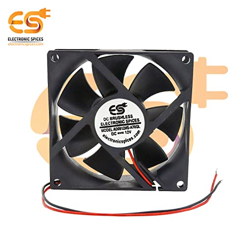 Electronicspices Electronic Spices Small 8025 3 Inch (80x80x25mm) Brushless 12v Dc Exhaust Cooling Fan Single Piece - Image 4
