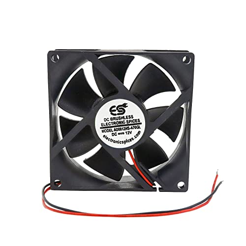 Electronicspices Electronic Spices Small 8025 3 Inch (80x80x25mm) Brushless 12v Dc Exhaust Cooling Fan Single Piece - Image 1