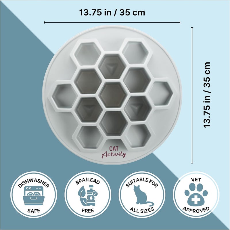 TRIXIE Slow Feeder Hive XXL Cat Bowl Cat Food Plate Pet Feeding Bowl - Image 4