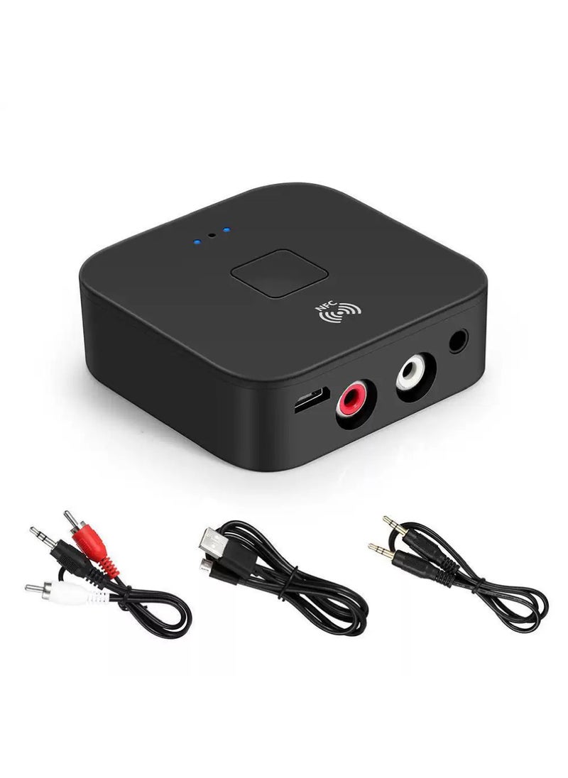 Rock Pow - Bluetooth 5.0 Audio Receiver Adapter NFC Wireless Bluetooth Extender 3.5Mm AUX or RCA Input Speaker Bluetooth Audio Adapter for Music Streaming Audio Systems Car and Home Stereo Theater Systems - Image 1