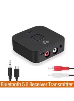 Rock Pow Bluetooth 5.0 Audio Receiver Adapter NFC Wireless Bluetooth Extender 3.5Mm AUX or RCA Input Speaker Bluetooth Audio Adapter for Music Streaming Audio Systems Car and Home Stereo Theater Systems  - Image 2