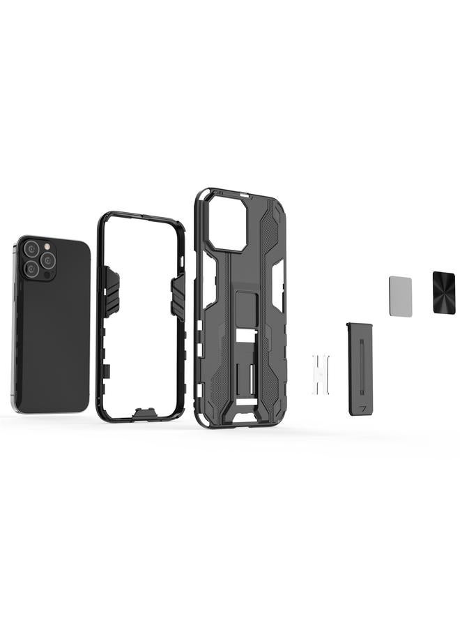 Zaboon Case For iPhone 13 Pro Max Supersonic PC + TPU Shock-proof Protective Case with Holder - Image 3