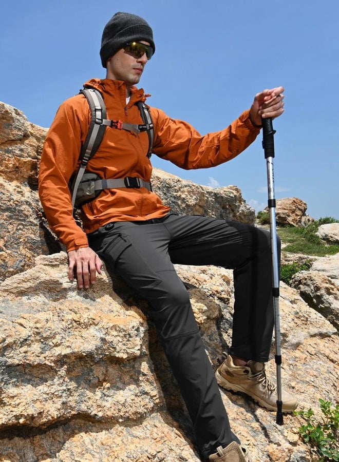 NORTHYARD Men's Cargo Hiking Pants Lightweight Quick Dry Outdoor Fishing Travel Active Sweatpants with Multi Pockets, Black, XL - Image 3