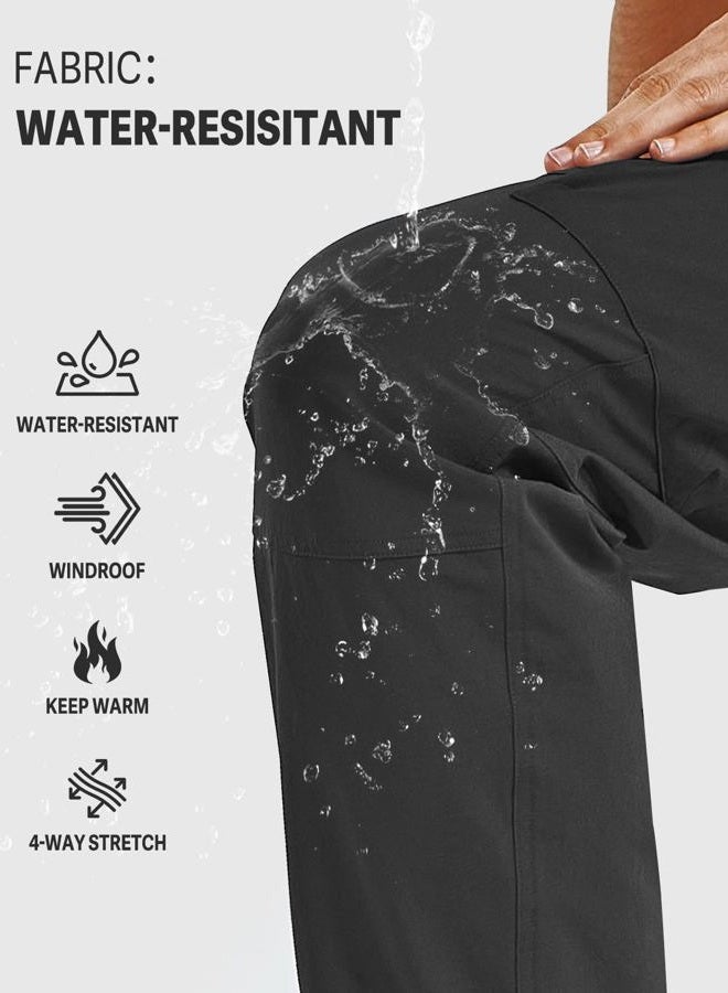 NORTHYARD Men's Cargo Hiking Pants Lightweight Quick Dry Outdoor Fishing Travel Active Sweatpants with Multi Pockets, Black, XL - Image 4