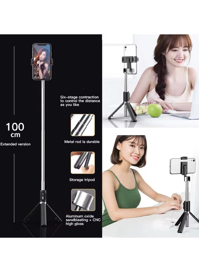 Tafan - TAFAN™ 110cm Selfie Stick Tripod, All in One Extendable Phone Tripod Stand with Bluetooth Remote 360° Rotation for iPhone and Android Phone Selfies-Vlogging, Live Streaming. - Image 1