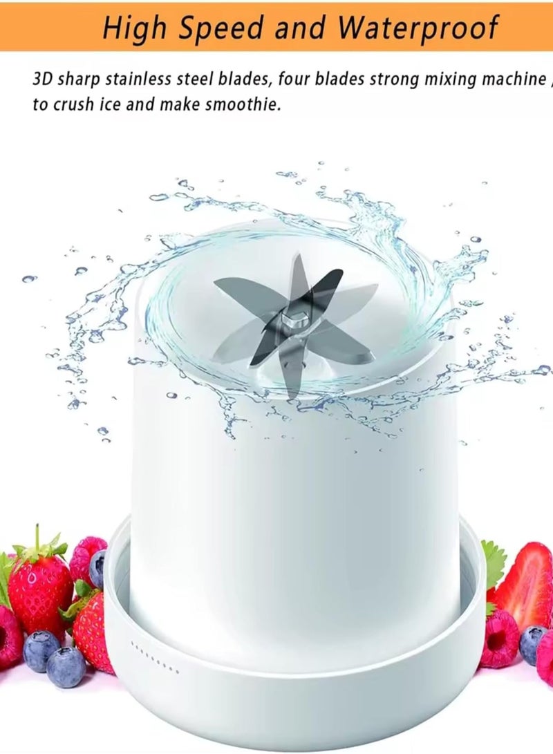 ZO7 Portable Mini Juicer Blender, 420ml Fruit Mixer With Gift Of Stainless Steel Peeler, Portable Kitchen Juicer, Mini Blender Machine, for Shakes Smoothies & Juice - Image 2