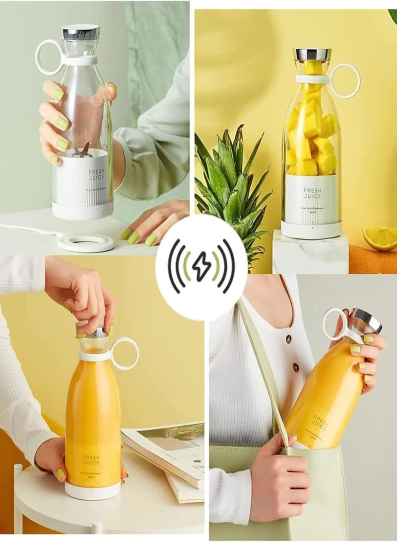 ZO7 Portable Mini Juicer Blender, 420ml Fruit Mixer With Gift Of Stainless Steel Peeler, Portable Kitchen Juicer, Mini Blender Machine, for Shakes Smoothies & Juice - Image 3