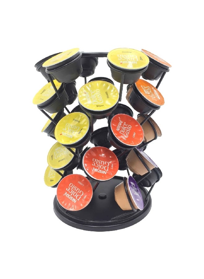 Bien Servi 30 Dolce Gusto Capsule Stainless Steel Rotating Holder Black CH-0215