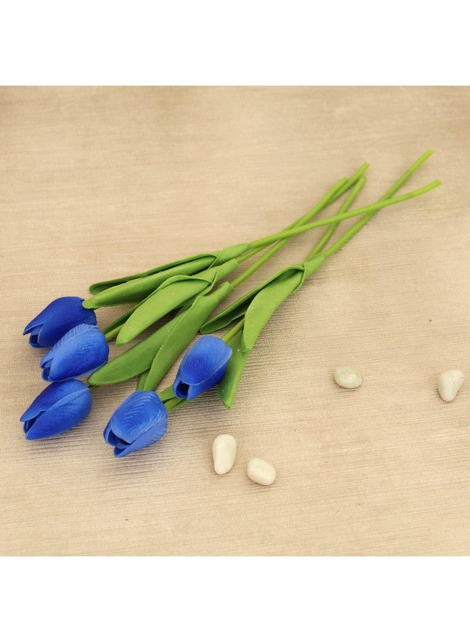 TIED RIBBONS 5 Pcs Artificial Tulip Flowers Bunche For Vase Pot Decorative Items For Home Living Room Corner Table Top Bedroom Wedding Party Decoration (Vase Not Included)  - Image 4