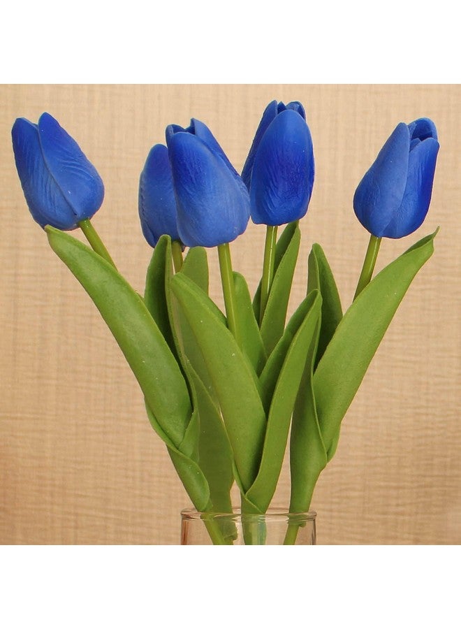 TIED RIBBONS 5 Pcs Artificial Tulip Flowers Bunche For Vase Pot Decorative Items For Home Living Room Corner Table Top Bedroom Wedding Party Decoration (Vase Not Included)  - Image 2