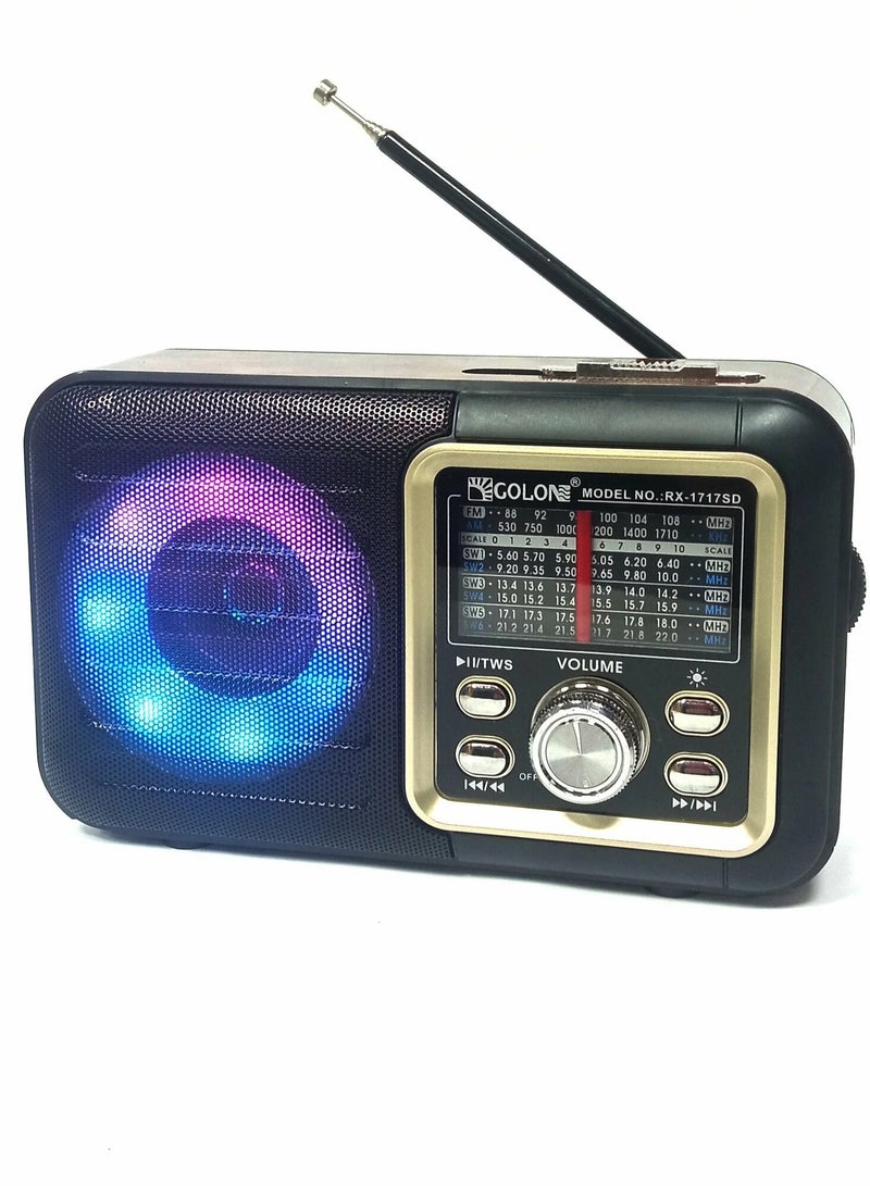 جولون جهاز استقبال راديو FM مع مشغل MP3 ولوحة شمسية - Image 1